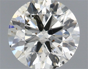 Picture of Natural Diamond 0.52 Carats, Round with Excellent Cut, J Color, SI2 Clarity and Certified by IGI