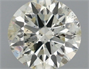 Natural Diamond 0.50 Carats, Round with Excellent Cut, J Color, SI2 Clarity and Certified by IGI