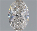 Natural Diamond 1.00 Carats, Oval with  Cut, H Color, SI2 Clarity and Certified by IGI