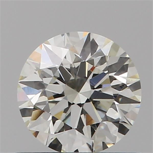 Picture of Natural Diamond 0.54 Carats, Round with Excellent Cut, J Color, VS1 Clarity and Certified by GIA