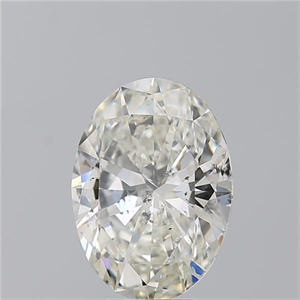 Foto Diamante Natural 5.01 quilates, Ovalado , Color J, claridad SI2 y certificado GIA de
