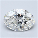 Natural Diamond 2.50 Carats, Oval with  Cut, G Color, VS1 Clarity and Certified by GIA