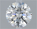 Natural Diamond 0.74 Carats, Round with Excellent Cut, F Color, IF Clarity and Certified by GIA