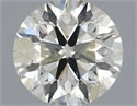 Natural Diamond 0.57 Carats, Round with Excellent Cut, J Color, I1 Clarity and Certified by IGI