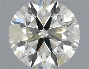 Picture of Natural Diamond 0.57 Carats, Round with Excellent Cut, J Color, I1 Clarity and Certified by IGI