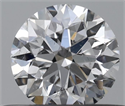 Natural Diamond 0.40 Carats, Round with Excellent Cut, D Color, SI1 Clarity and Certified by IGI