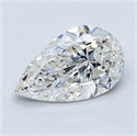 Diamante Natural 2.50 quilates, De pera , Color F, claridad SI1 y certificado GIA