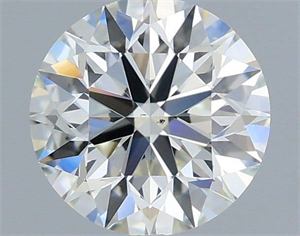 Picture of Natural Diamond 0.74 Carats, Round with Excellent Cut, J Color, VS2 Clarity and Certified by GIA