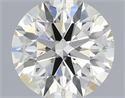 Natural Diamond 0.40 Carats, Round with Excellent Cut, J Color, SI2 Clarity and Certified by IGI