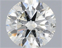 Natural Diamond 0.40 Carats, Round with Excellent Cut, I Color, SI2 Clarity and Certified by IGI