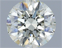 Natural Diamond 0.90 Carats, Round with Excellent Cut, L Color, SI2 Clarity and Certified by IGI