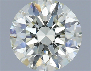 Picture of Natural Diamond 0.90 Carats, Round with Excellent Cut, L Color, SI2 Clarity and Certified by IGI