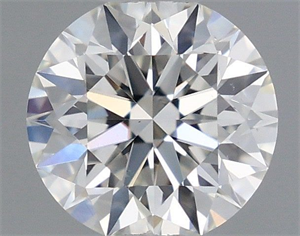 Picture of Natural Diamond 0.55 Carats, Round with Excellent Cut, H Color, VS2 Clarity and Certified by GIA