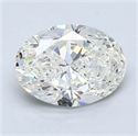 Natural Diamond 1.40 Carats, Oval with  Cut, I Color, VS1 Clarity and Certified by GIA