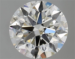 Foto Diamante Natural 1.70 quilates, Redondo , Color J, claridad SI1 y certificado GIA de