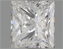 Natural Diamond 1.03 Carats, Princess with  Cut, E Color, SI2 Clarity and Certified by GIA