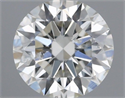 Natural Diamond 0.54 Carats, Round with Excellent Cut, H Color, SI2 Clarity and Certified by IGI