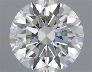 Picture of Natural Diamond 0.54 Carats, Round with Excellent Cut, H Color, SI2 Clarity and Certified by IGI
