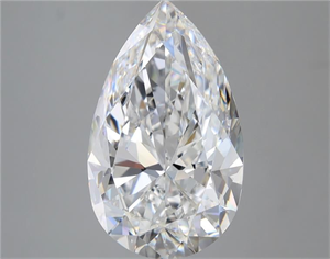 Foto Diamante Natural 5.01 quilates, De pera , Color E, claridad VVS1 y certificado GIA de