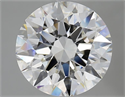 Natural Diamond 4.06 Carats, Round with Excellent Cut, G Color, VS1 Clarity and Certified by GIA