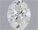 Natural Diamond 0.50 Carats, Oval with  Cut, H Color, I1 Clarity and Certified by IGI