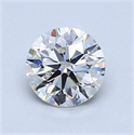 Natural Diamond 0.90 Carats, Round with Excellent Cut, H Color, VS1 Clarity and Certified by GIA