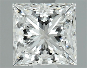 Picture of Natural Diamond 1.02 Carats, Princess with  Cut, E Color, VS2 Clarity and Certified by GIA