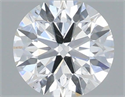 Natural Diamond 0.42 Carats, Round with Excellent Cut, D Color, SI1 Clarity and Certified by IGI