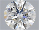Natural Diamond 0.41 Carats, Round with Excellent Cut, G Color, VS2 Clarity and Certified by IGI