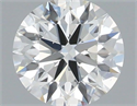 Natural Diamond 0.41 Carats, Round with Excellent Cut, H Color, VS2 Clarity and Certified by IGI