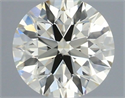 Natural Diamond 0.40 Carats, Round with Excellent Cut, K Color, VVS2 Clarity and Certified by IGI