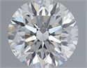 Natural Diamond 0.52 Carats, Round with Excellent Cut, H Color, SI2 Clarity and Certified by GIA