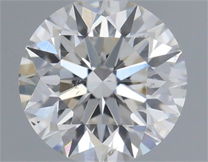 Picture of Natural Diamond 0.52 Carats, Round with Excellent Cut, H Color, SI2 Clarity and Certified by GIA