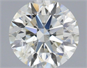 Natural Diamond 0.53 Carats, Round with Excellent Cut, I Color, SI2 Clarity and Certified by IGI
