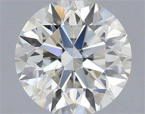 Picture of Natural Diamond 0.53 Carats, Round with Excellent Cut, I Color, SI2 Clarity and Certified by IGI