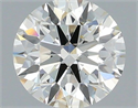 Natural Diamond 0.70 Carats, Round with Excellent Cut, J Color, SI2 Clarity and Certified by IGI