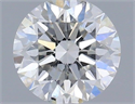 Natural Diamond 0.41 Carats, Round with Excellent Cut, F Color, SI1 Clarity and Certified by IGI