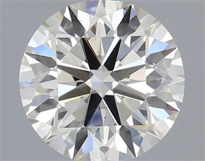 Picture of Natural Diamond 0.42 Carats, Round with Excellent Cut, H Color, VS2 Clarity and Certified by IGI