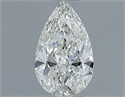 Natural Diamond 0.74 Carats, Pear with  Cut, H Color, IF Clarity and Certified by IGI