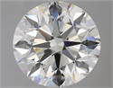 Natural Diamond 4.30 Carats, Round with Excellent Cut, I Color, VVS2 Clarity and Certified by IGI