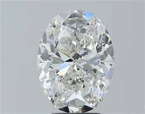 Picture of Natural Diamond 4.01 Carats, Oval with  Cut, G Color, SI2 Clarity and Certified by GIA