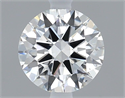 Natural Diamond 0.40 Carats, Round with Excellent Cut, F Color, SI1 Clarity and Certified by GIA