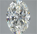 Natural Diamond 3.01 Carats, Oval with  Cut, I Color, SI1 Clarity and Certified by GIA