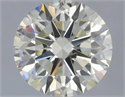 Natural Diamond 0.90 Carats, Round with Excellent Cut, K Color, SI1 Clarity and Certified by IGI
