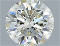 Natural Diamond 0.89 Carats, Round with Excellent Cut, J Color, SI1 Clarity and Certified by IGI