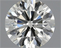 Natural Diamond 0.52 Carats, Round with Excellent Cut, J Color, VVS1 Clarity and Certified by IGI