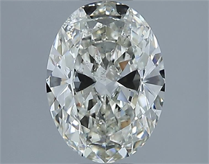 Foto Diamante Natural 1.40 quilates, Ovalado , Color J, claridad SI1 y certificado IGI de