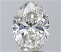 Natural Diamond 2.11 Carats, Oval with  Cut, H Color, SI2 Clarity and Certified by IGI