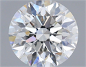 Lab Grown Diamond 1.30 Carats, Round with Excellent Cut, E Color, VVS2 Clarity and Certified by IGI