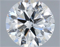 Natural Diamond 0.50 Carats, Round with Excellent Cut, F Color, SI2 Clarity and Certified by IGI